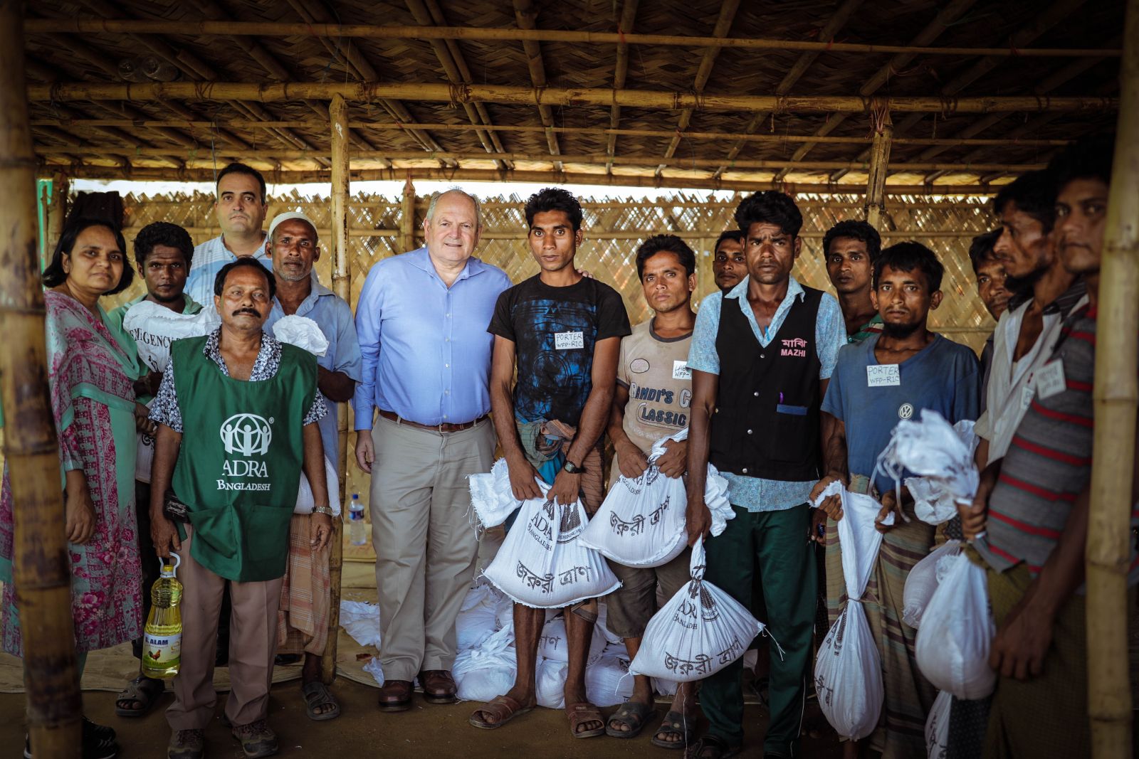 Jonathan Duffy visiting ADRA's Rohingya response