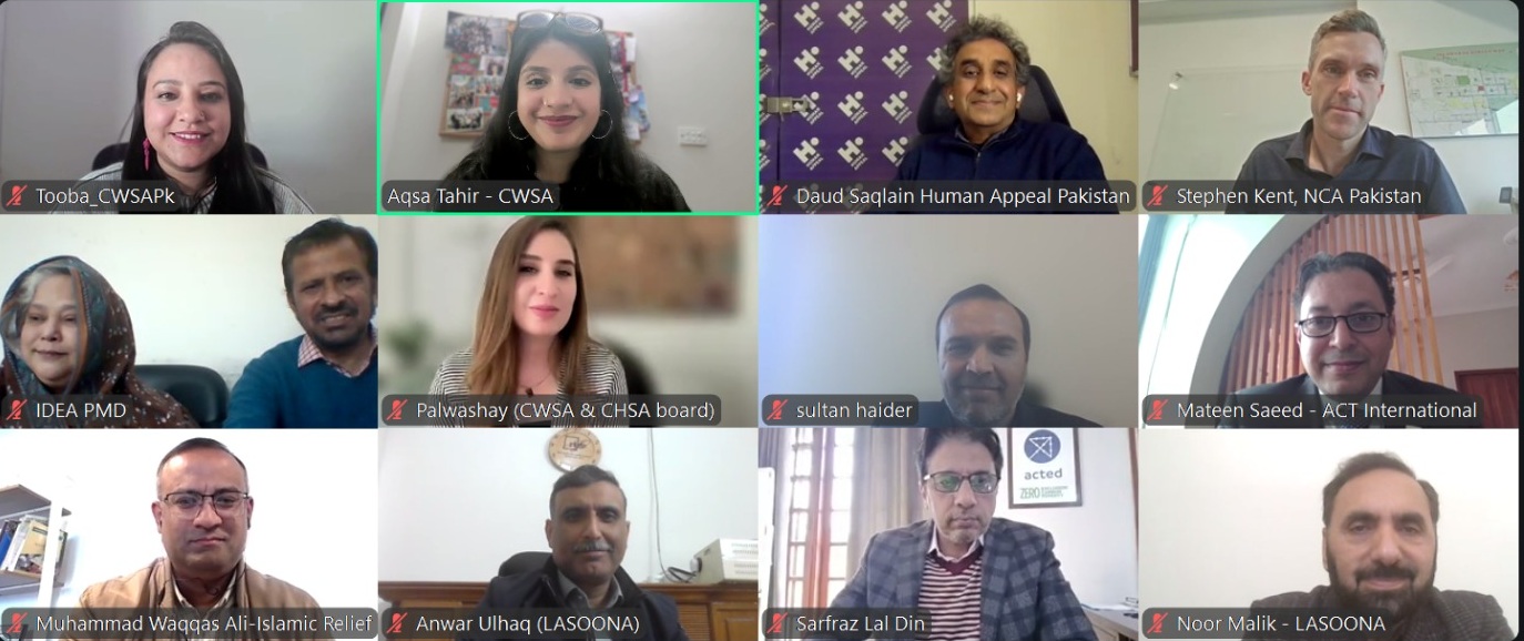 Screen grab of Zoom CHS Country Cooperative Pakistan meet for the first time