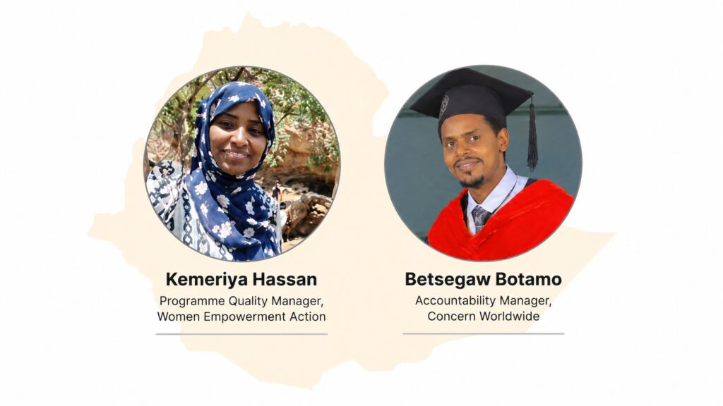 Kemeriya Hassan of Women Empowerment Action and Betsegaw Botamo of Concern Worldwide, leads of the Ethiopia CHS Country Cooperative.